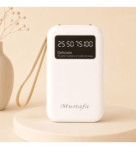 Kişiye Özel İsim Baskılı Dijital Göstergeli Powerbank 10000 Mah Taşınabilir Hızlı Şarj Cihazı