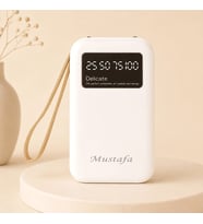 Kişiye Özel İsim Baskılı Dijital Göstergeli Powerbank 10000 Mah Taşınabilir Hızlı Şarj Cihazı