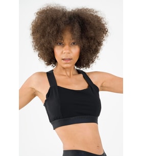 Maraton SlimFit Kadın Atlet Yaka Siyah Bra