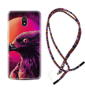 Xiaomi Redmi 8A 8 Pro 9C 9T 10C 11T Pro Kılıf Boyun Asklı Rasta Silikon Red Eagle 1752