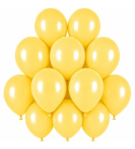 Sarı Renk Lateks makaron Balon (30 cm) - 12 Adet