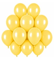 Sarı Renk Lateks makaron Balon (30 cm) - 12 Adet