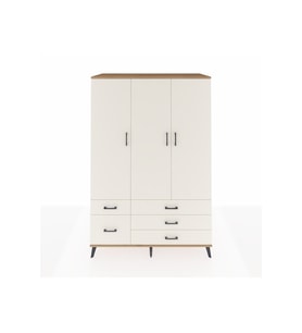 Kronos Dolap 5 Raflı 5 Çekmeceli Tek Askılı 132x59x195 Çam-Aytaşı/Aytaşı