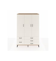 Kronos Dolap 5 Raflı 5 Çekmeceli Tek Askılı 132x59x195 Çam-Aytaşı/Aytaşı