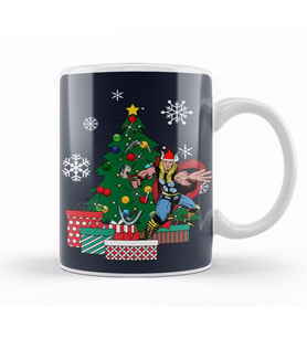 Thor Around The Christmas Tree Kupa Bardak Porselen