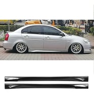 Hyundai Accent Era Yan Marşpiyel Seti Plastik 2 Adet Mat Siyah 2006 2007 2008 2009 2010 karlık+ek+bodykit