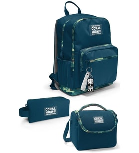 Coral High Nefti Kamuflaj 3'lü Okul Çanta Seti SET0123631