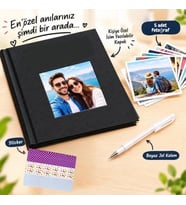Kişiye Özel Tasarım Fotoğraflı Anı Albümü ve Kendin Yap (DIY) Anı Defteri Seti