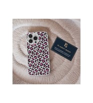 Samsung Galaxy A24 Uyumlu Pembe Leopar Desenli Şeffaf Kılıf