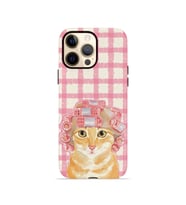 iPhone 12 Pro Max Vorian Çift Katmanlı Kılıf Pink Picnic Cat