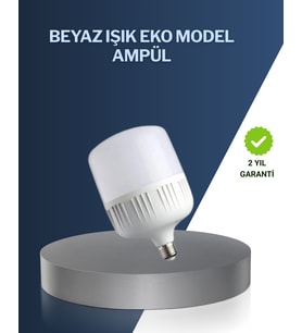 Uzun Ömürlü Şarjlı LED Ampul 30 Watt Güçlü Aydınlatma