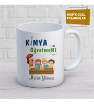 Kişiye Özel İsim Yazılabilir Kimya Öğretmeni Kupa Bardak