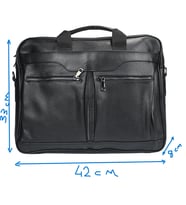 SİA ÇANTA KALİTELİ YUMUŞAK VİNNEKS KUMAŞ ÇOK GÖZLÜ EL TUTMA & ÇAPRAZ ASKILI LAPTOP VE EVRAK ÇANTASI  17'' İNÇ (Siyah)