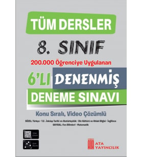 8. Sınıf Tüm Dersler Denenmiş 6'lı Deneme Sınavı
