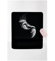 Siyah Kedi Black Cat Bilek Destekli Dikdörtgen Mouse Pad