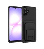Samsung Galaxy A07 Kılıf TPU Malzemeli ve Deri Dokulu Şık NexaCard Premium Kapak (Siyah)