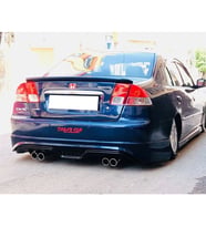 Honda Civic Vtec 2 Makyajsız Custom Arka Ek Mat Siyah Plastik 2001 2002 2003 2004