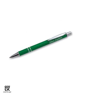 Kişiye Özel Yeşil ve Gümüş Renk Metal Tükenmez Kalem GDTK-904139