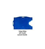 Lacivert Yatay Dikey Çift Taraflı Kart Koruyucu