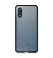 Samsung Galaxy A02 Kılıf Miami Şeffaf Silikon - Lacivert