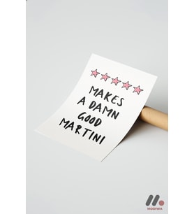 Martini Tipografi Posteri, Çerçevesiz Yüksek Kalite Duvar Afişi - Mutfak Dekorasyonu