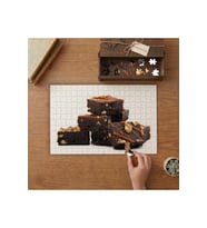 Çikolatalı Brownie - Çikolatalı Tatlı Tasarımı 240 parça Ahşap Puzzle Ahşap Kutuda MP01745