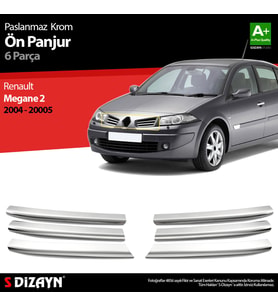Renault Megane 2 Krom Ön Panjur 6 Prç 2004-2005