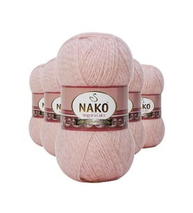 5 Adet Angora Lüks El Örgü İpi Powder 21356