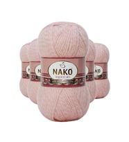 5 Adet Angora Lüks El Örgü İpi Powder 21356