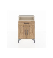 Arges Komodin 2 Raflı Tek Çekmeceli 2 Kapaklı 60x30x96 Aytaşı-Çam