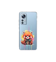 Xiaomi Mi 12 Lite ile Uyumlu Splash Tilki Tasarımlı Şeffaf Silikon Kılıf