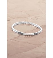 Desenli Gurmet 19,5 Cm Gümüş Erkek Bileklik 4782