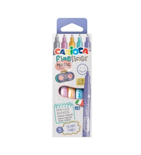 CARİOCA FINELINER İNCE UÇLU KEÇELİ KALEM MUSIC 5'Lİ