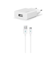 Ttec Smart Fast Charger 2.1A UsbA to Type-C Kablolu Seyahat Şarj Aleti Set Beyaz