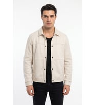 Erkek Siyah Regular Fit Mevsimlik Süet Spor Mont BGL-ST05437