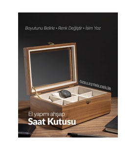6 Bölmeli Şık Saat Kutusu, Düzenli ve Güvenli Saklama Çözümü