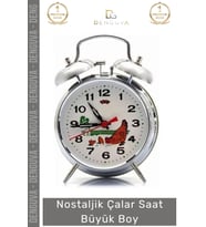 #Saat Nostaljik Kurmalı Horozlu Metal Gövde Vintage Dekoratif Klasik Antika Çalar Saat