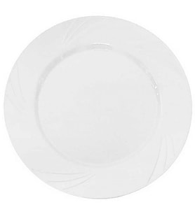 Tabak Kristal Mika 22,5 cm Beyaz 6'lı-
