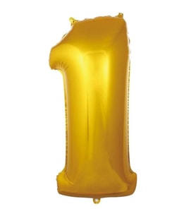 Gold 1 Rakam Folyo Balon 36 cm 1Adet
