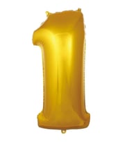 Gold 1 Rakam Folyo Balon 36 cm 1Adet