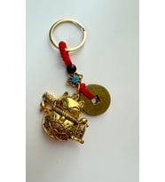 Feng Shui El Sallayan Bereket ve Şans Kedisi (Maneki Neko ) Anahtarlık Model 2
