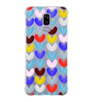 PrintiFy Samsung Galaxy A6 (2018) Uyumlu Water Color 1 Baskılı Şeffaf Köşe Korumalı Antişok Kılıf