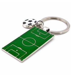 FUTBOL SAHASI VE TOPU FUTBOLCU METAL ANAHTARLIK KC939