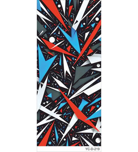 Araç Kapı Direk Kaplama Folyosu Desenli (Sağ Sol Takım) (2 Adet) - 22x50 Cm (Çok Renkli)