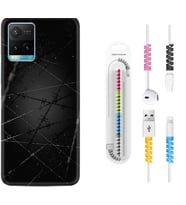 Vivo Y11S Y21S Y20 Y20S Y70 Kılıf Kablo Koruma Spiral Silikon Dikenli Tel 1779