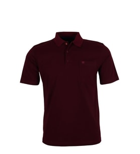 Erkek Bordo Renk Polo Yaka Tişört Pamuklu Normal Kesim RAR00865