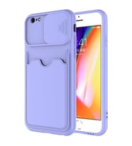 Apple iPhone 6 Kılıf Zore Kartix Kartlık Bölmeli Kılıf (Lila)