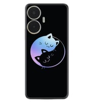 C55 Kılıf Silikon Desen Özel Seri Love Cats 1604
