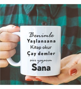 Söz Yazılı Kupa Bardak