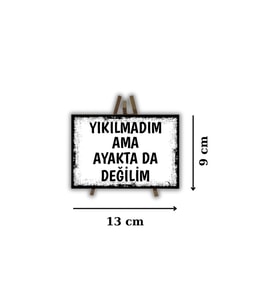 Ahşap Retro Masa Üstü Mdf Akıllı Tablo , Komik Sözler , Duvar Yazıları , Edebiyat - Akıllı332